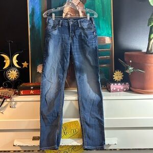 Silver Jeans Women's Blue Stretchy High Skinny Jeans 30”X31”